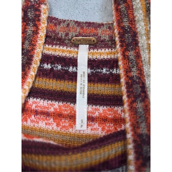 Free People Fair Isle Sweater Sleeveless Dress Fit & Flare Wool Blend Petite Sma - Picture 4 of 8